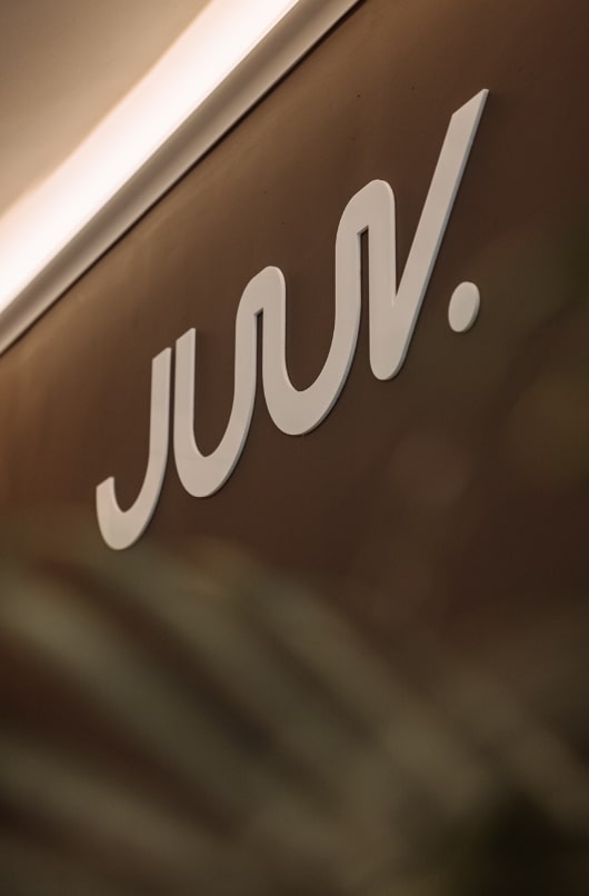 Juuv signage on wall